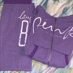 Purple VS pink set sweats and hoodie M